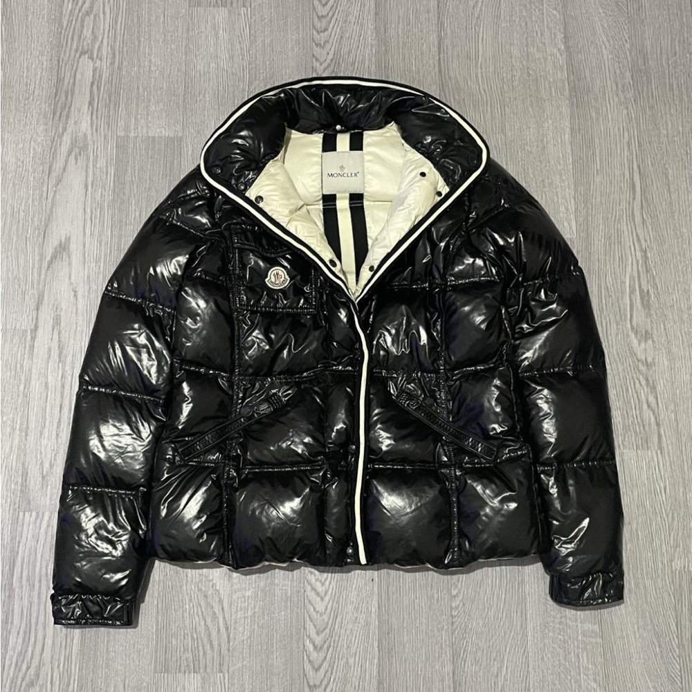 Moncler Black and Cream Puffer Jacket - Picture 11 of 11